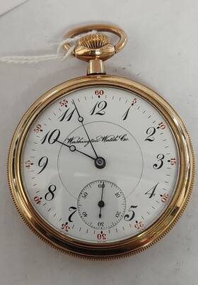 2543463 Washington Watch Co. Vintage 17j Pocket Serial Preowned