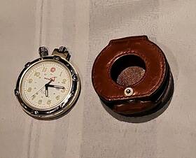 098.0475 Wenger For Parts/repair Swiss Made Stainless Steel Metal Case Pocket Watch F/shi