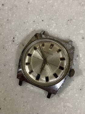 A-202 Westclox 1523 21j 34mm Silver Dial Manual Wind Mens Watch Runs