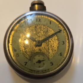 1709195 Westclox Vintage Pocket Watch Usa Not Working Parts Or Repair Sub Seconds Dial