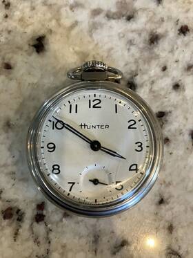 40490 Westclox Vintage Hunter Pocket Watch Works Great