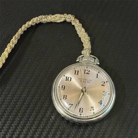 80002 Westclox Pocket Ben Mechanical Manual Watch Silver Dial Open Face