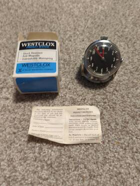 86003 Westclox Vintage Pocket Watch No Chrome Finish