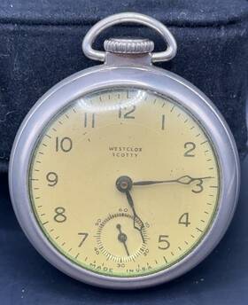 B561 Westclox Vintage Scotty Pocket Watch Wind Up -