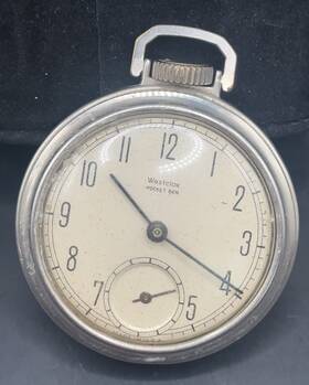 B575 Westclox Vintage Silver Pocket Watch Big Ben Wind Up -