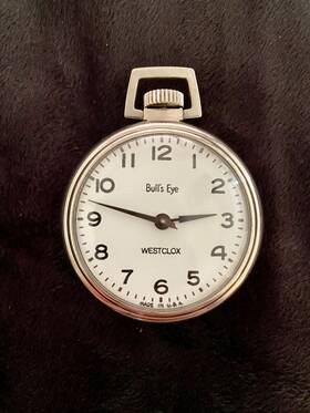 Wa-17 Westclox Bull S Eye Vintage Pocket Watch Winds And Runs