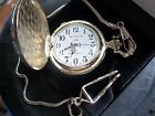 Whined Works Antimagnetic Gold Tone Horses Age Watch Pocket Remington 3 Cover