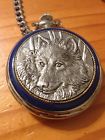 Wolf Pocket Pouch Watch Collectors Chain Franklin Leather Mint