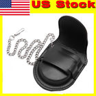 Zaw098518 Black Vintage Leather Pocket Watch Holder Storage Case Coin Purse