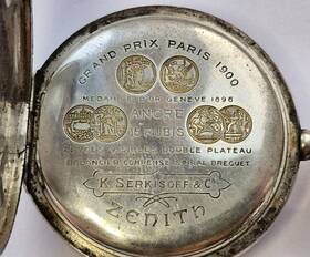 2629715763 Zenith Antique Pocket Watch Ottoman Silver 800 Swiss