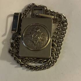 Zp001 Zippo Full Hunter Silver Stainless Steel Pocket Watch Chain Quartz