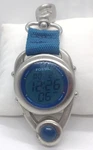 Fossil Clip Digital Pocket Watch Silver Steel Case Red Laser Blue Face ML9233470. Fixed Price $39.84.