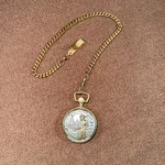 Remington Men's Pocket Watch With Chain Vintage Fisher Two Tone Case. Fixed Price $50.00.