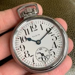1938 Elgin Grade 387 16S 17 Jewels Montgomery Dial Salesman Case Pocket Watch. Fixed Price $464.55.
