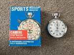 Swiss Made Camero 7 Jewels Mechanical Wind Up Stop Watch With The Box. Fixed Price $129.95.