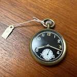 Working 15 Jewels Antique Military Issue Bravingtons Gs/ Tp Pocket Watch Swiss. Fixed Price $799.00.