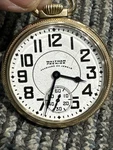 Antique Waltham Vanguard Premier Railroad Pocket Watch 16S 23 Jewels Adj Pos. Fixed Price $390.00.