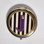 Golden Henri Bendel 1895 New York Handheld Pocket Mirror Initial J Gemstone. Fixed Price $75.00.
