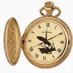 Vtg Majestron Mens Retro Fisherman Pocket Watch Gold Silver Tone Chain Nwt Works. Fixed Price $18.99.