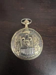 Disney Time Mickey Mouse Railroad Sutton Gold Tone Chain Pocket Watch Needs Batt. Fixed Price $50.00.