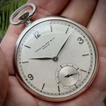 Vintage 1937 Rare Steel Patek Philippe 18 Jewel Pocket Watch, Ref 651 W/ Extract. Fixed Price $9500.00.