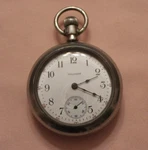 Waltham Pocket Watch 1917 15 Jewel Nickle Case #20964959 Model 83. Fixed Price $130.00.
