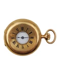 Patek Philippe 18K Yellow Gold Demi-hunter 32.5MM Pocket Watch White 22610. Fixed Price $5100.00.