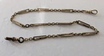 Antique Simmons White Gold Filled Fancy Bar Links Pocket Watch Chain 15. Fixed Price $69.95.