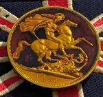 1951 Gold Lustre Gilded Silver Crown Antique Coin Vintage London Royal Mint Nice. Fixed Price $311.41.