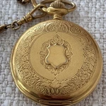 Majestime 17 Jewel Shock Resistant Swiss Made Windup Pocket Watch W/chain Works. Fixed Price $76.00.