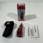 Wenger Swiss Army Pocket Grip Knife/multi-tool With Pouch, Box. Fixed Price $225.00.