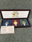 Vtg Disney Mickey Mouse Collect Pocket Watch Set Of 3 Limited Edition #995/1000. Fixed Price $175.00.