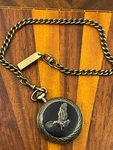 Vintage Benrus Pocket Watch Date Quartz Bronze Tone Enamel Case 48MM New Battery. Fixed Price $24.99.