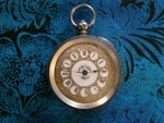 Swiss Key Wind Pocket Watch 38MM .935 Silver Ca 1890 Fancy Dial Runs. Fixed Price $149.00.