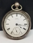 MAPW13 1884 Waltham .800 Pocket Watch, Gr. Champion?, Sz. 18S, 11 J, Not Working. Fixed Price $164.99.