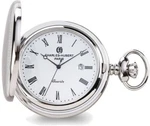 Charles Hubert Stainless Hunter Case W/ Shield White Dial Pocket Watch. Fixed Price $216.95.