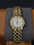 Elgin Ladies Elegant Watch Gold Tone With Swarovski Crystals ELT223ST. Fixed Price $31.45.