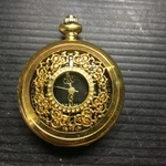 Ornate Gold-tone Hunter Pocket Watch Joy & Iman Openwork Cover And Engraved Case. Fixed Price $16.99.