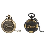 Greatest Dad Engraved Roman Numberals Quartz Pocket Watch Father's Day Gift. Fixed Price $15.99.