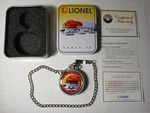 Lionel Train Pocket Watch By Westminster Santa Fe Locomotive. Fixed Price $32.99.