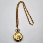 Vtg Caravelle By Bulova Hunter Case Pocket Watch-with Gold Tone Chain Running. Fixed Price $109.00.