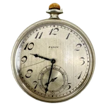 Vintage 12S 1927 Elgin Silver Dial Jewel Mechanical Pocket Watch 315 Nickel. Fixed Price $101.70.