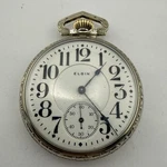 1921 Elgin Bw Raymond 19J Railroad Grade 455, Pocket Watch 14K Gold Filled Case. Fixed Price $295.00.
