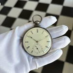 Antique 49MM Key Wind Swiss Made Coin Silver Pocket Watch Runs!. Fixed Price $179.50.