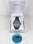 Nine West Women's Floral Dial Mesh Bracelet Watch Gun Metal Grey. Fixed Price $29.99.