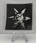 5G Throwing Star With American Flag Design - .999 Fine Silver Display Case. Fixed Price $51.95.