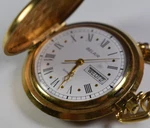 Belair Swiss Pocket Watch Men's 12K Gold Plated Chain W/ Date New Battery!. Fixed Price $187.00.