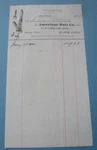 1872 - American Bolt Co N.y. Billhead Document Sold To Leonard Atwood. Fixed Price $5.84.