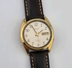 Seiko Vintage Watch Automatic 17J Arabic Dial Day Date Japan 1990. Fixed Price $180.00.