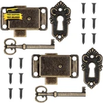 2 Sets Skeleton Lock Antique Bronze Vintage Cabinet Furniture With Keys. Fixed Price $12.56.